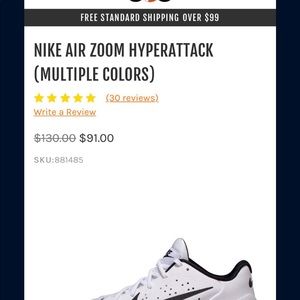 NWT Unisex Nike Air Hyper Attack Volleyball Shoes